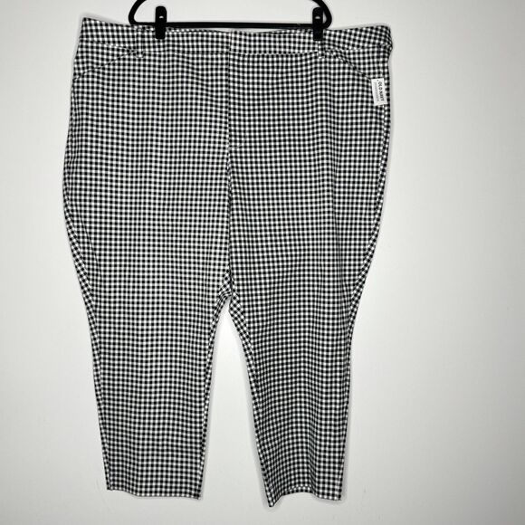 NEW Old Navy High-Waisted Gingham Pixie Skinny Ankle Pants Women's Plus Size 30 - Picture 1 of 8